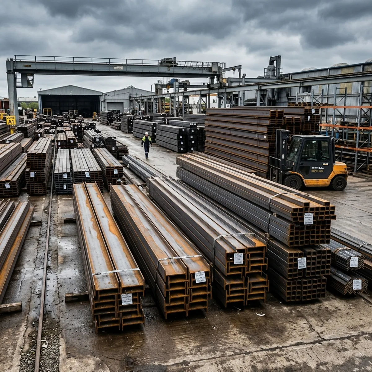 Sri Sai Ispat Udyog large steel stocking yard in Hyderabad